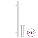 Cumpara ieftin Manere de dulap, 10 buc., argintiu, 192 mm, otel inoxidabil