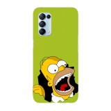 Husa compatibila cu Oppo Find X3 Lite model I&amp;#039;m hungry Homer Simson, Silicon, TPU, Viceversa, Transparent, Carcasa