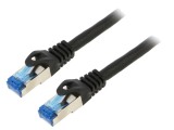 Cabluri patch S/FTP 6a CCA LSZH negru 2m 26AWG