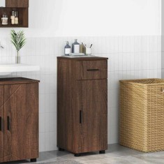 vidaXL Dulap de Baie cu ușă Stejar brun 30 x 35 x 80 cm Lemn compozit 883331
