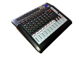 Mixer Audio Amplificat 8 Canale, Consola DJ Bluetooth, USB, 2x400W, Display, Efecte DSP, Egalizator