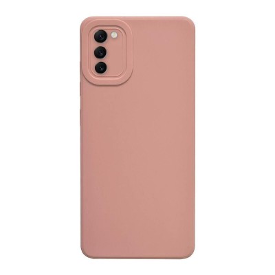 Husa compatibila cu samsung galaxy s22, matte efect, camera ultra safe, htpmag, roz pal foto