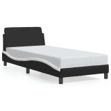 Cumpara ieftin Cadru de pat, Dover, alb/negru, 80x200 cm, piele ecologica