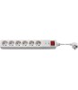 Prelungitor 6 prize 1.4m cu protectie cu switch intrerupator, Goobay
