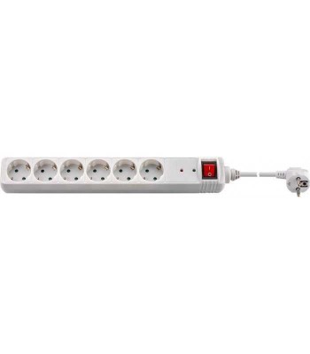 Prelungitor 6 prize 1.4m cu protectie cu switch intrerupator foto