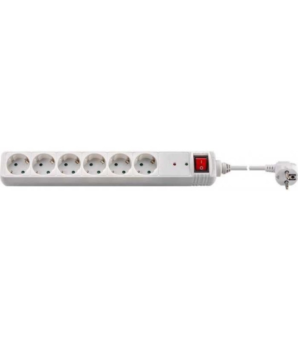Prelungitor 6 prize 1.4m cu protectie cu switch intrerupator