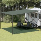 VidaXL Covor pentru cort, verde &icirc;nchis, 400x400 cm, HDPE