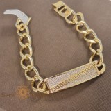 Bratara Helios , placata aur 14K, cu placuta decorata, 20 cm