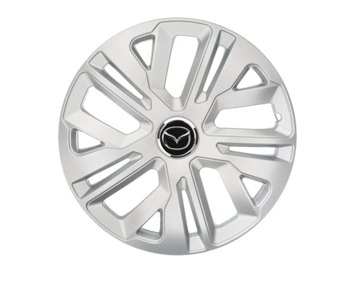 Set 4 capace roti 16`` Raven Gri, Compatibile cu Mazda