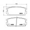Placute frana Hyundai Terracan (Hp) 02.01-03.08, Terracan (Hp) 06.01-03.08, Spate, BREMBO