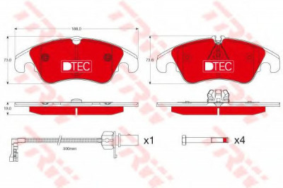 Set placute frana,frana disc AUDI A4 Avant (8K5, B8) (2007 - 2015) TRW GDB1768DTE foto