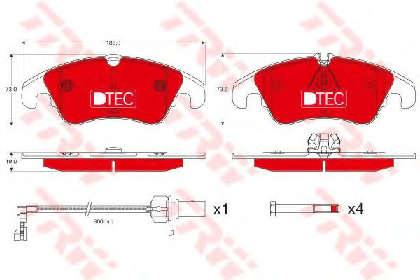 Set placute frana,frana disc AUDI Q5 (8R) (2008 - 2016) TRW GDB1768DTE