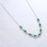 Colier Din Argint cel mai recent design Topaz Verde ARG400F, Argintboutique
