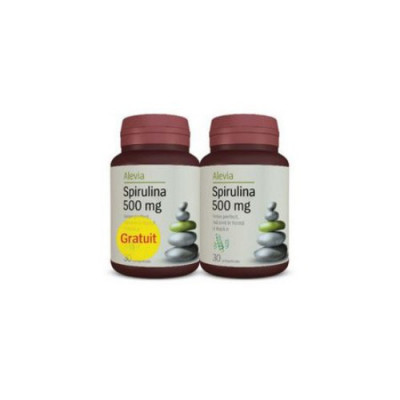 Spirulina 500mg, 30 cps, pachet 1+1, Alevia foto