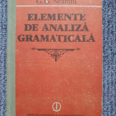 Elemente De Analiza Gramaticala - G. G. Neamtu, 1989, 334 pag, stare f buna