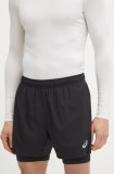Asics pantaloni scurți de alergare Core culoarea negru, 2011D218