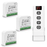 Kit de retrofit pentru control wireless al obloanelor rulante Tedeligo, &icirc;ntrerupător wireless 230V 2200W pentru obloane rulante, jaluzele, tente, cu r