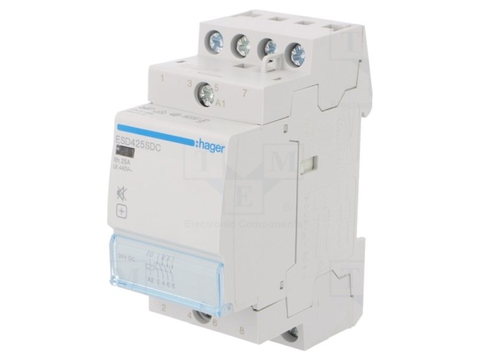 Contactor modular 4 poli 25A 24VAC