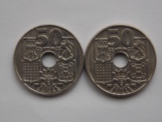LOT 2 MONEDE 50 CENTIMOS (1949,1963) SPANIA