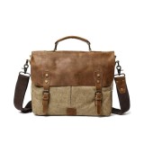 Servieta unisex, Torian GT3206, piele naturala si textil, Bej