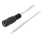 Cablu DC 5,5/2,5 Soclu Drept Transparent 3m