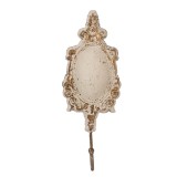 Cumpara ieftin Cuier perete metal bej auriu vintage 12x4x31 cm