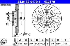 ATE 24.0132-0179.1 Disc frana
