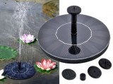 Fantana Artezianta Solara Gradina, 16cm, Negru, Multifunctionala, 5 Duze Pulverizare, Functionare Automata