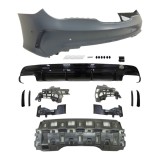 Set bara spate MERCEDES CLA-CLASS (C117), 04.2013-, cu / fara capac senzor parcare, cu gauri senzori parcare; grunduit, de vopsit; type A45 AMG; cu b