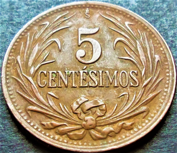 Moneda exotica istorica 5 CENTESIMOS - URUGUAY, anul 1949 * cod 2251 B