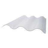 Policarbonat solid, ondulat, transparent, 2000 x 1050 x 1 mm