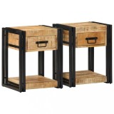 vidaXL Noptiere 2 buc 40x35x50 cm lemn masiv de mango