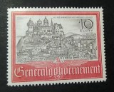Polonia ocupata-Generalgouvernement 10 Złoty 1940 &ndash; Castel medieval, timbru MNH - A40