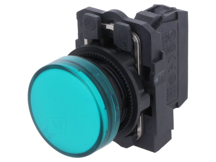 Lumină de control 22mm, verde, IP66