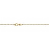 Lant din Aur 14K, lungime 45 cm, model Singapore 1 mm, inchidere cu Spring Ring