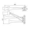 Claxon Camion Crom Cu 2 Goarne, Melodic, 24V 1A Cu Compresor 137677 85KH24.000.02K