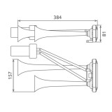 Claxon Camion Crom Cu 2 Goarne, Melodic, 24V 1A Cu Compresor 137677 85KH24.000.02K