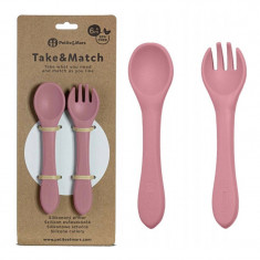 Set tacamuri, Petite&Mars, Take&Match, Din silicon, Fara BPA 6 luni+, Roz