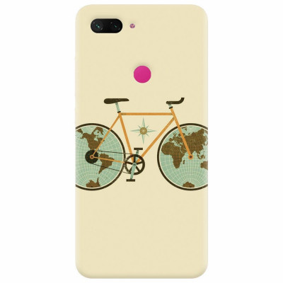 Husa silicon pentru Xiaomi Mi 8 Lite, Retro Bicycle Illustration foto