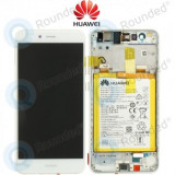 Huawei P10 Lite (WAS-L21) Capac frontal al modulului de afișare + LCD + digitizer + baterie alb 02351FSB 02351FSC