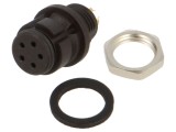 Conector circular 620 63V 5 pini soclu mamă lipire IP67 2A