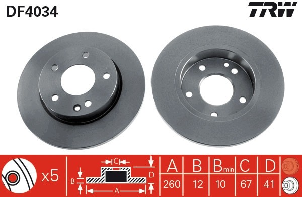 TRW DF4034 Disc frana