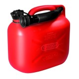 Canistră Carburant Oregon 5L Roșie, cu palnie, pentru benzină, accesorii auto