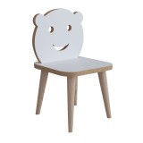 Cumpara ieftin Scaun Copii Jerry Pakoworld din Lemn, Alb-Natur, 30x30x52 cm