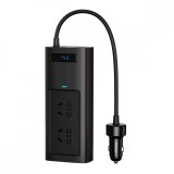 INVERTOR ELECTRIC auto Baseus, IGBT, 2 x AC, 2 x USB Type-C, 1 x USB, 150W 220V, conectare auto 12V, negru &quot;CGNB020101&quot; (timbru verde 2.00 lei) - 6932