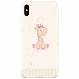 Husa silicon pentru Apple Iphone XS, Giraffe Cute