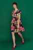 Rochie Tatuum scurta, oversized, maneci scurte, imprimeu floral, decolteu V cu nasturi, vascoza Ecovero, 95 cm