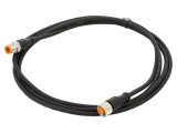 Cablu de conectare M12 PIN: 4 - 2m, 250VAC, 4A, -25&divide;80&deg;C - Cablu de conectare M12 PIN: 4