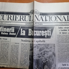 ziarul curierul national 26 septembrie 1991-mineriada a 2-a