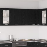 vidaXL Dulap suspendat &icirc;n stil stejar negru - 80x31x60 cm - Fabricat din lemn ingineresc